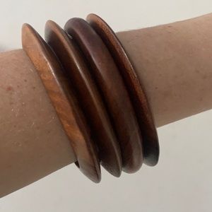 4 wooden bracelet set